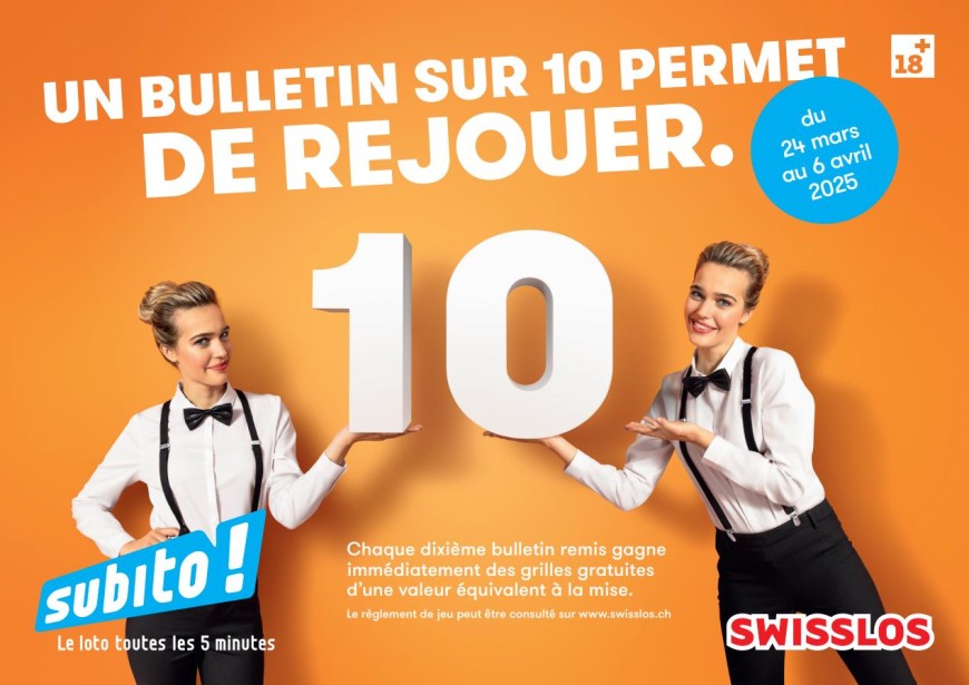 Un bulletion sur 10 permet de rejouer 1/2025
